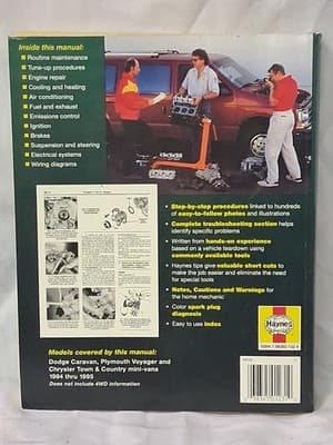 '84 - '95 Dodge Caravan; Plymouth Voyage; Chrysler Town & Country Haynes 30010 - Thumbnail 3