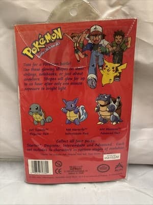 Alpi Pokemon Glow In Dark 16 Pieces Decor W Adhesive Nintendo 1999 Beginner Pack - Thumbnail 2