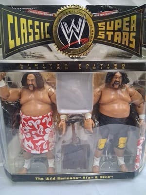 WWE Classic Superstars Wild Samoans AFA Sika Jakks Wrestling Figure - Thumbnail 4