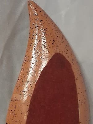 Decorativ Pottery Leaf Unique Fall Color Ceramic Sculpture - Thumbnail 6