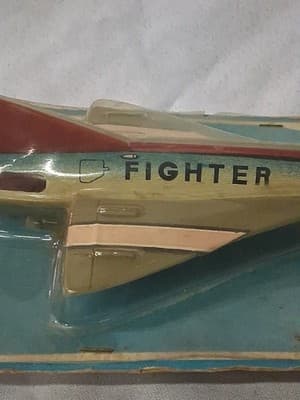 **RARE**1964 TIN FIGHTER JET TOY PLANE PF-292 FRICTION PLANE SEALED ✈️ READ - Thumbnail 4