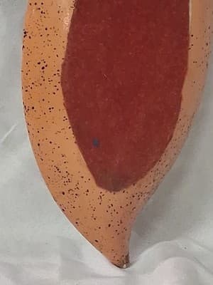 Decorativ Pottery Leaf Unique Fall Color Ceramic Sculpture - Thumbnail 5