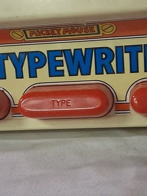 VINTAGE ILLCO MICKEY MOUSE JR TYPEWRITER TOY DONALD DUCK HONG KONG MADE - Thumbnail 7