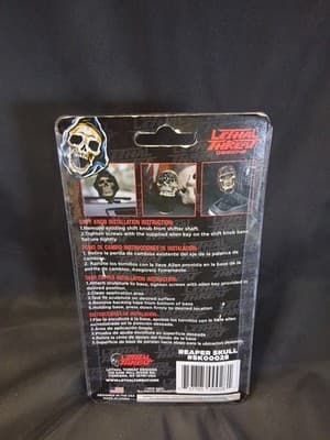 LETHAL THREAT FLAMING SKULL SHIFT SHIFTER KNOB Up To .37 Shifter Shaft REAPER - Thumbnail 2