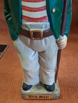 Vintage FIGURAL PIRATE "Old Salt" Whiskey Decanter - Thumbnail 7