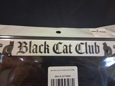 Black Cat Club Unlucky License Plate Frame Hot Topic - Thumbnail 3