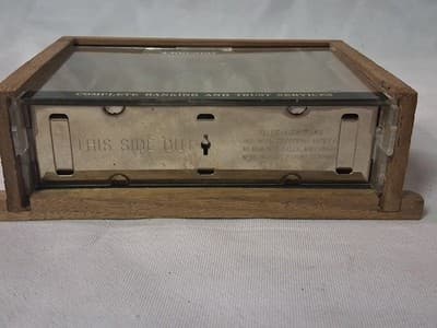 RARE Vtg Long Island NY Coin Bank Security First Natl. Bank (1929-1968) No Key - Thumbnail 8