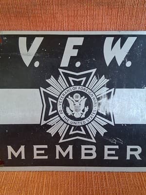 VFW Life Member Booster License Plate Veterans of Foreign Wars Veteran - Thumbnail 3