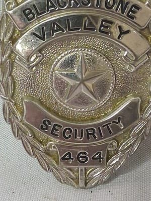 VINTAGE SECURITY GUARD BADGE Blackstone Valley #464 - Thumbnail 3