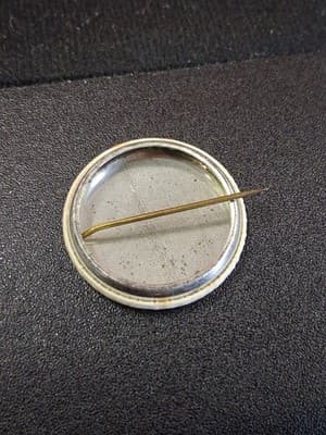 Vintage Buy U.S. Savings Bonds Pinback Button Springfield Armory, Mass - Thumbnail 2