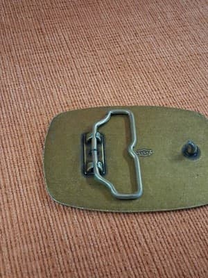 1970s Liquid Company Commemorative Brasstone Belt Buckle VGC Vintage - Thumbnail 3