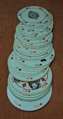 Vintage John Waddington Ltd Circular Playing Cards Deck - Thumbnail 3