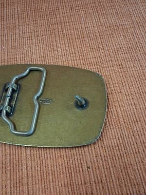 1970s Liquid Company Commemorative Brasstone Belt Buckle VGC Vintage - Thumbnail 4