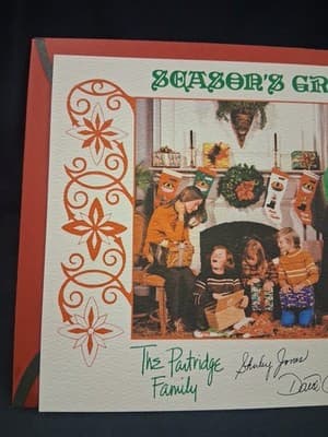 Seasons Greetings Card From The Patridge Family Christmas Card with Envelope - Thumbnail 2