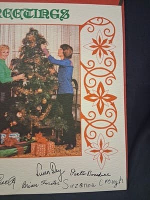 Seasons Greetings Card From The Patridge Family Christmas Card with Envelope - Thumbnail 4