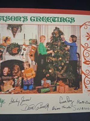 Seasons Greetings Card From The Patridge Family Christmas Card with Envelope - Thumbnail 3