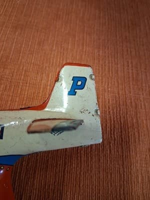 VINTAGE TN P-51 MUSTANG TIN TOY,SPARK EMITING*MOVING PROP!GIFT,USAF,METAL,1960s! - Thumbnail 8