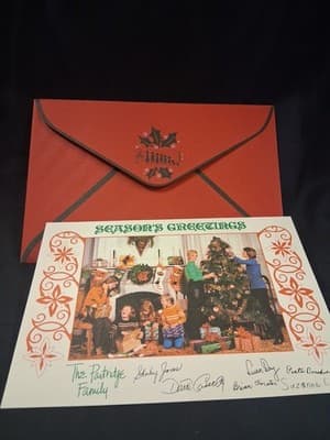 Seasons Greetings Card From The Patridge Family Christmas Card with Envelope - Thumbnail 5