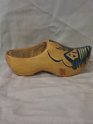 Holland Dutch Miniature Wooden Shoe Windmill Hand Painted Netherlands Wall Mount - Thumbnail 4