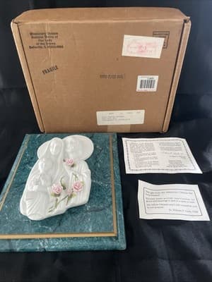 Vintage Roman Touch Of Rose Holy Family Religious Porcelain Plague Wall Decor - Thumbnail 5