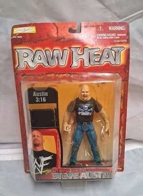 Jakks Pacific Raw Heat Stone Cold Steve Austin Action Figure w/Austin 3:16 Chair