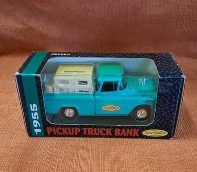 Vintage UnOpened Die-Cast ERTL 1955 GM Pickup Truck Bank True Value 1/25 Scale