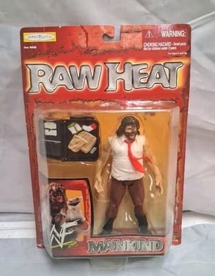 *RARE* Vintage NIB 1999 WWF Mankind Mick Foley Wrestling Figure Jakks Raw Heat