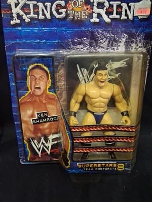 NIP 1999 Jakks 84605 WWF Ken Shamrock King of Ring Superstars 8 Wrestling Figure - Thumbnail 5