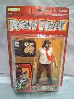 *RARE* Vintage NIB 1999 WWF Mankind Mick Foley Wrestling Figure Jakks Raw Heat - Thumbnail 2