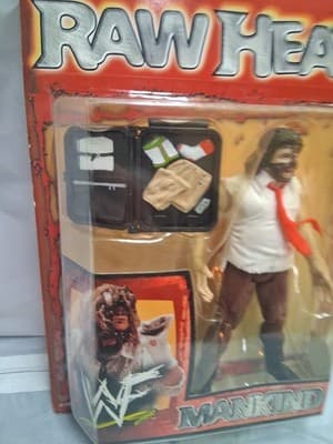 *RARE* Vintage NIB 1999 WWF Mankind Mick Foley Wrestling Figure Jakks Raw Heat - Thumbnail 3