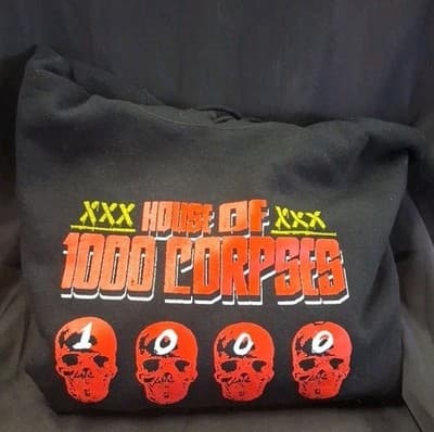 Rob Zombie House of 1000 Corpses Mens Pullover Hoodie Black XL RARE Spencers