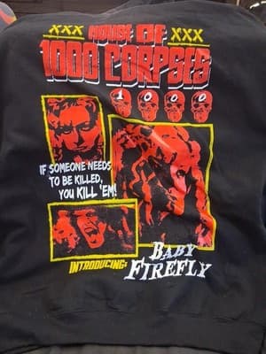 Rob Zombie House of 1000 Corpses Mens Pullover Hoodie Black XL RARE Spencers - Thumbnail 2