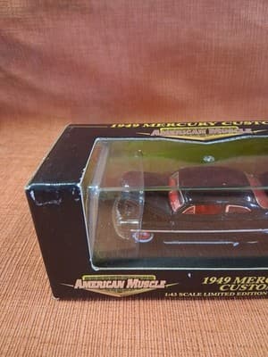 American Muscle 1949 MERCURY CUSTOM -ERTL Collectibles- 1/43 Die Cast Black LE - Thumbnail 3
