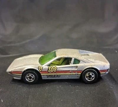 Hot Wheels Silver Ferrari Racebait 308 Turbo 1982 Blackwall