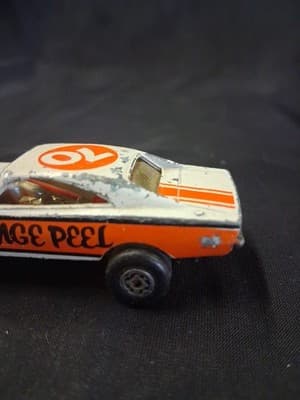 Vintage Matchbox 1971 Dodge Charger Orange Peel #74 Funny Car Dragster Hong Kong - Thumbnail 4