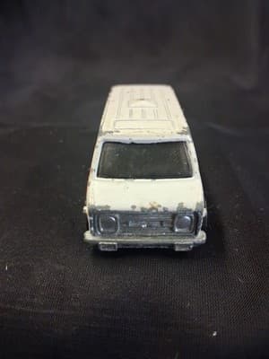 Vintage Hot Wheels, White Van w/ Flames, 1974 Malaysia - Thumbnail 3