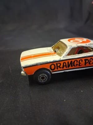 Vintage Matchbox 1971 Dodge Charger Orange Peel #74 Funny Car Dragster Hong Kong - Thumbnail 3