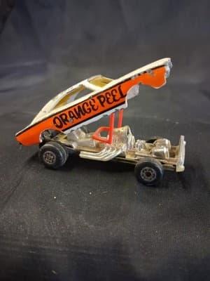Vintage Matchbox 1971 Dodge Charger Orange Peel #74 Funny Car Dragster Hong Kong - Thumbnail 6