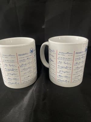 2 Vintage Presidents of The United States Coffee Mug Ends with Bill Clinton - Thumbnail 2