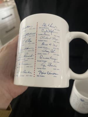 2 Vintage Presidents of The United States Coffee Mug Ends with Bill Clinton - Thumbnail 6