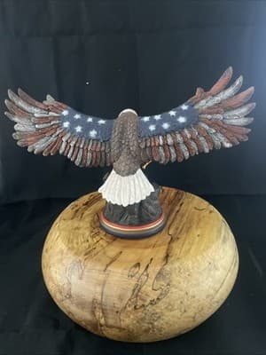 Bradford Exchange “ United We Stand” American Flag Eagle Sculpture - Thumbnail 4