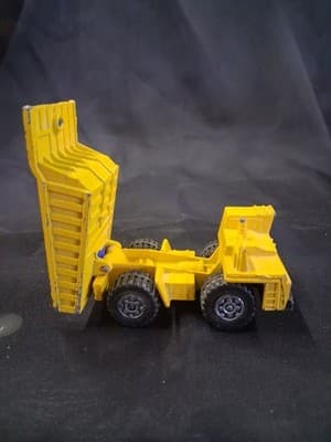 1976 LESNEY - Matchbox - No.58 FAUN DUMP TRUCK - Yellow - Made In England - Thumbnail 4