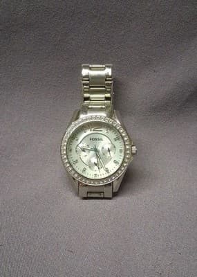 Fossil Riley Multi-Function Silver Ladies Watch -Works
