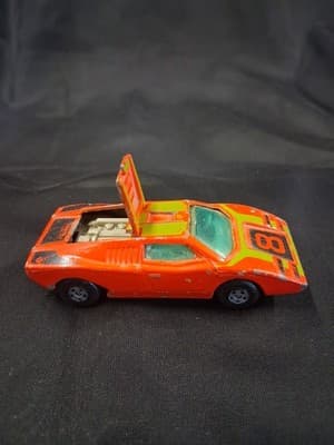 OLD DIECAST LESNEY MATCHBOX SUPERFAST NO. 27 LAMBORGHINI COUNTACH ENGLAND - Thumbnail 4