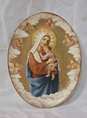 Vintage Hail Mary Mother Of God Collectible Franklin Plate #RA1202
