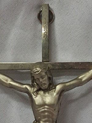 Jesus Christ Crucifix Cross Wall Hanging INRI Germany Vintage 10" - Thumbnail 2