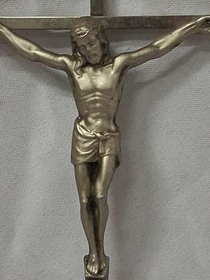 Jesus Christ Crucifix Cross Wall Hanging INRI Germany Vintage 10" - Thumbnail 3