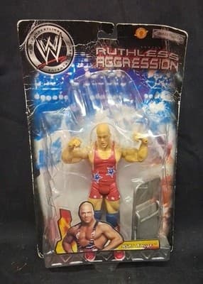 WWE Kurt Angle Ruthless Aggression Series 8 2004 Jakks Pacific MOC WWF TNA