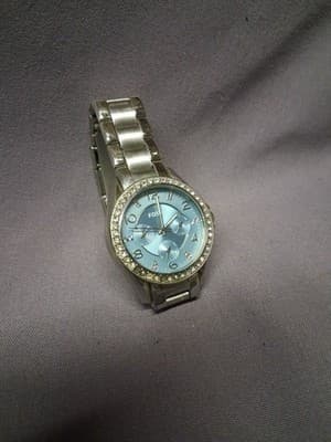 Fossil Watch Blue Dial Tone Nice! - Thumbnail 2