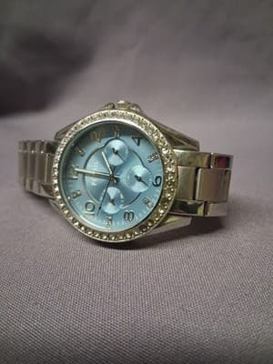 Fossil Watch Blue Dial Tone Nice! - Thumbnail 4